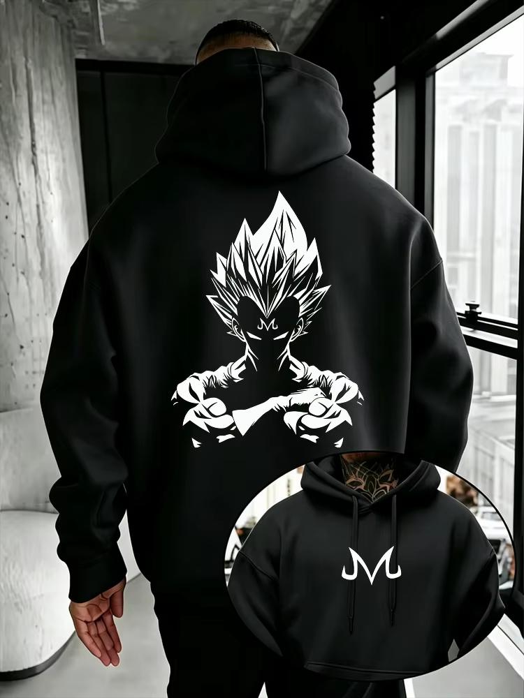 Dragon Ball Men's Hoodie Majin Vegeta Anime Fleece Sweatshirt High Quality Warm Pullover For Autumn Winter Women And Men Hoodies