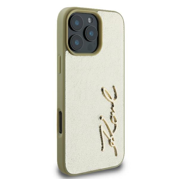 Karl Lagerfeld Klhcp16Lpfmfbkmd Iphone16 Pro 6.3 Złoty/Gold Hardcase Metal Signature