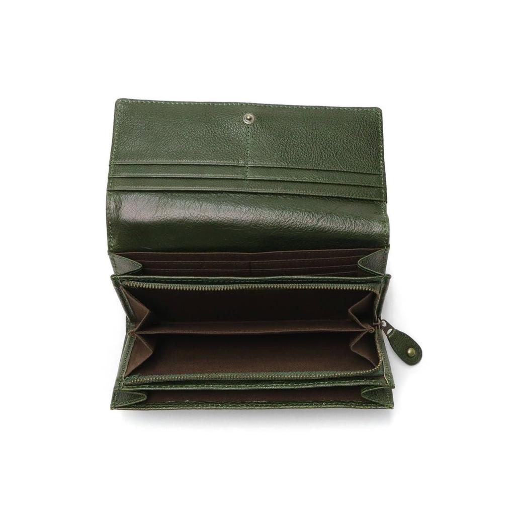 Mozu Elk Long Wallet Green ZNWE-86122