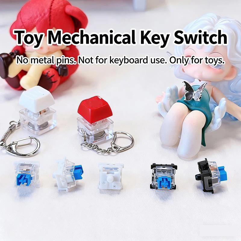 100 Stuks Mini Mechanische Toets Schakelaar Fidget Speelgoed Waterdichte Klikker voor Toetsenbord Toets Vervanging Dagelijks Spel Gebruik