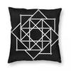 The Rose Band Simple Logo Square Pillowcase Polyester Linen Velvet Creative Zip Decorative Bed Cushion Cover
