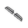 1 Pair Car Front Bumper Fog Light Lamp Grille Cover For BMW 1-Series F20 F21 2011 2012 2013 2014 2015  51118053803 51118053804