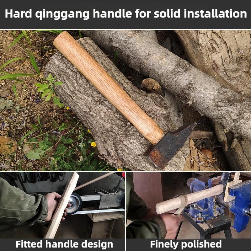 Carbon Steel Forging Iron Hammer Blacksmith Wooden Handle Hammer Blacksmith Flat Mouth Head Hand Tools Manual Multi Purpose
