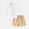 Boys Polo Outfit Set Short Sleeve Polo Shirt and Shorts Two Piece Summer Clothing Casual Fashion Set for Toddler and Kids
