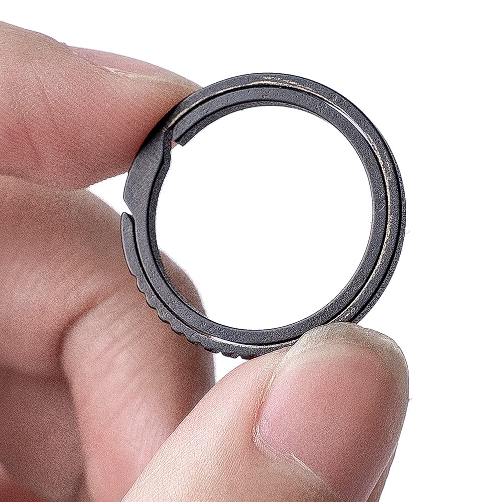 TIMULTI Titanium Key Double Side Stylish Bicycle Key 22mm Outer S X 4 29mm Outer M X Ring, Ring, Push, Anti-Slip Design, Carabiner, Chain,