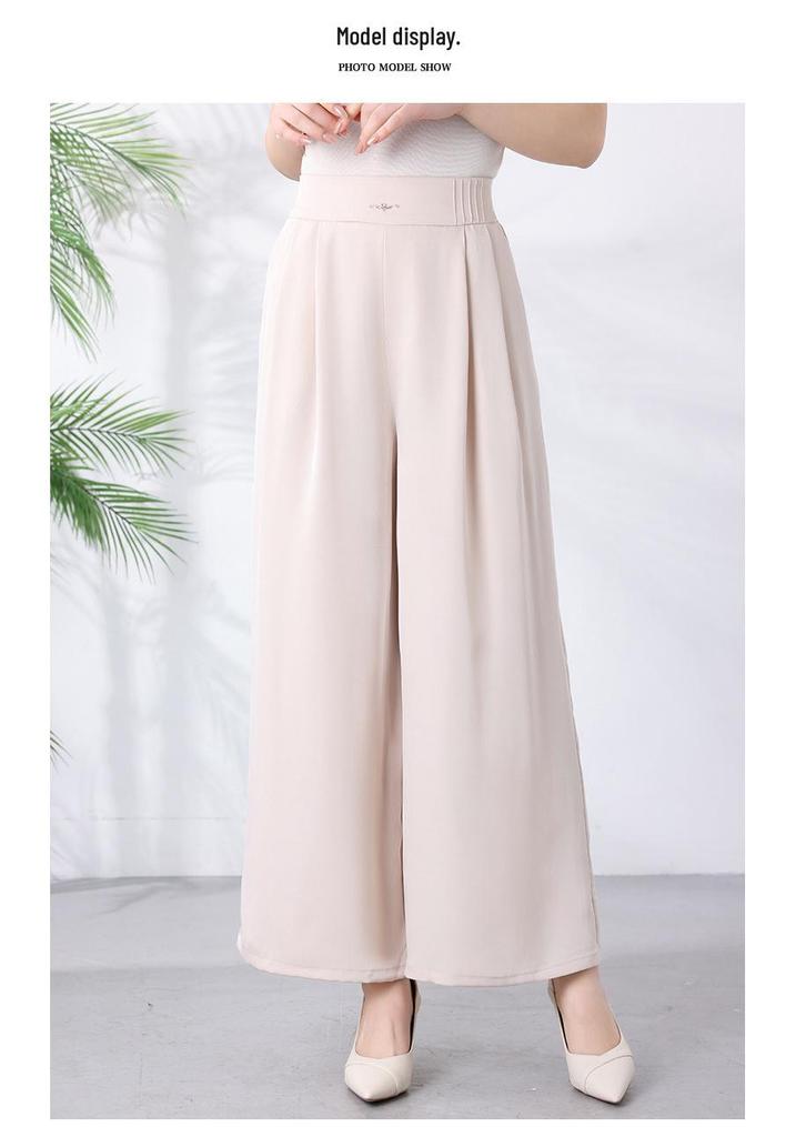 Summer 2026 Wide-Leg High-Waisted Pants for Stylish Middle-Aged & Senior Women
