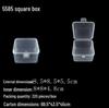 Square Transparent PP Plastic Storage Box for Electronics and Earbuds