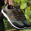 Four Season Men's Contrasting Low Top Single Shoes, Fashionable Plus Size Wear-resistant Anti Slip Casual Sports Hiking Shoes