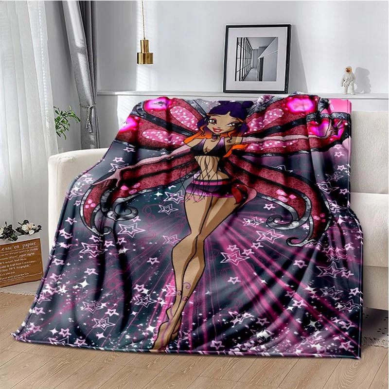 Butterfly Fairy Winx Club Ballet Girl Soft Plush Blanket,Flannel Blanket Throw Blanket for Living Room Bedroom Bed Sofa Picnic