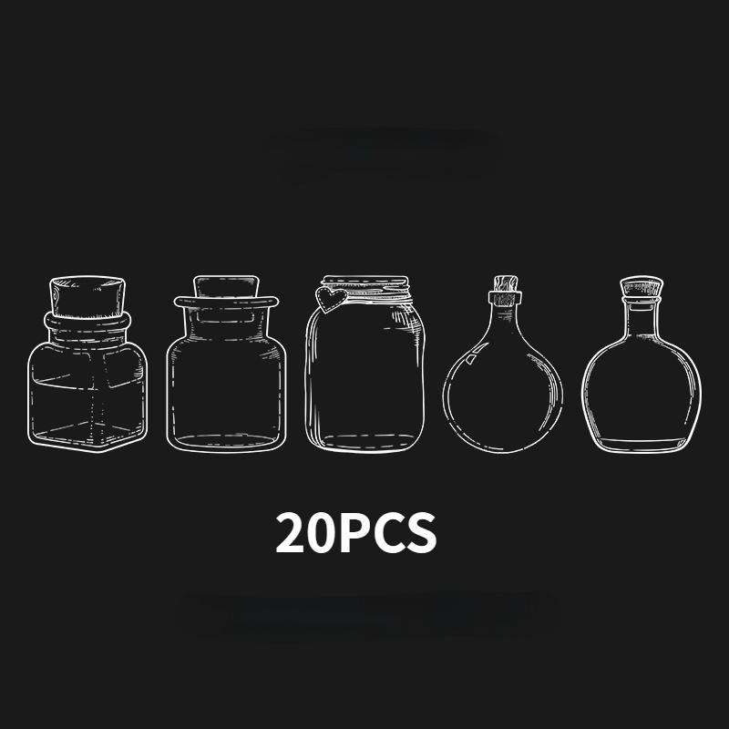 Dried Flower Bookmark Set Handmade Diy Material Embossed Transparent Bottle Specimen Spring Memorial Gift Creative Handmade Bookmark for Students