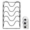 Kitchen Organizer Rack Wall Hanging Pot Cover Rack Five-Layer Pot Lid Metal Rust-Free Multifunctional Rack Pot Lid Storage Rack