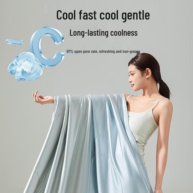 Brangdy Washable Cool-Feel Silicone Ice Silk Summer Quilt