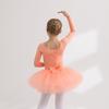 Autumn Winter Long Sleeve Orange Girls Dance Wear Pure Cotton Childrens Exam Grade Ballet Tutu Outfit