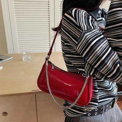 Korean Version Glossy Bag Women's Popular Niche Design Commuter Versatile Underarm Bag Women's Fashion Shoulder Messenger Bag