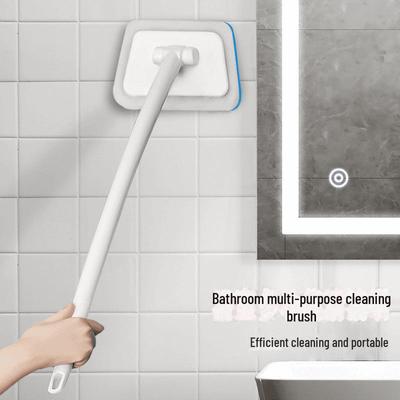 „Multifunktionale Bade- und Fliesenbürste mit langem Griff und austauschbarem Kopf“