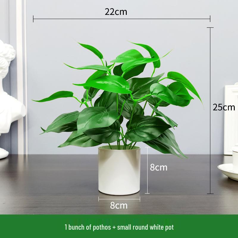 Nordic Artificial Green Plant Bonsai for Office or Home Decor - Small Indoor Potted Ornament