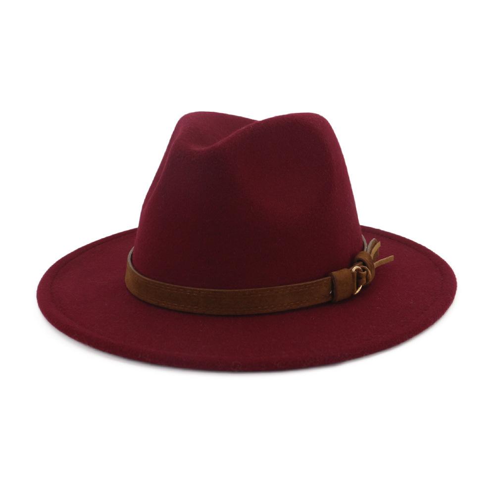 Unisex široký klobouk z plsti Pánské Dámské Panama Trilby Klobouky