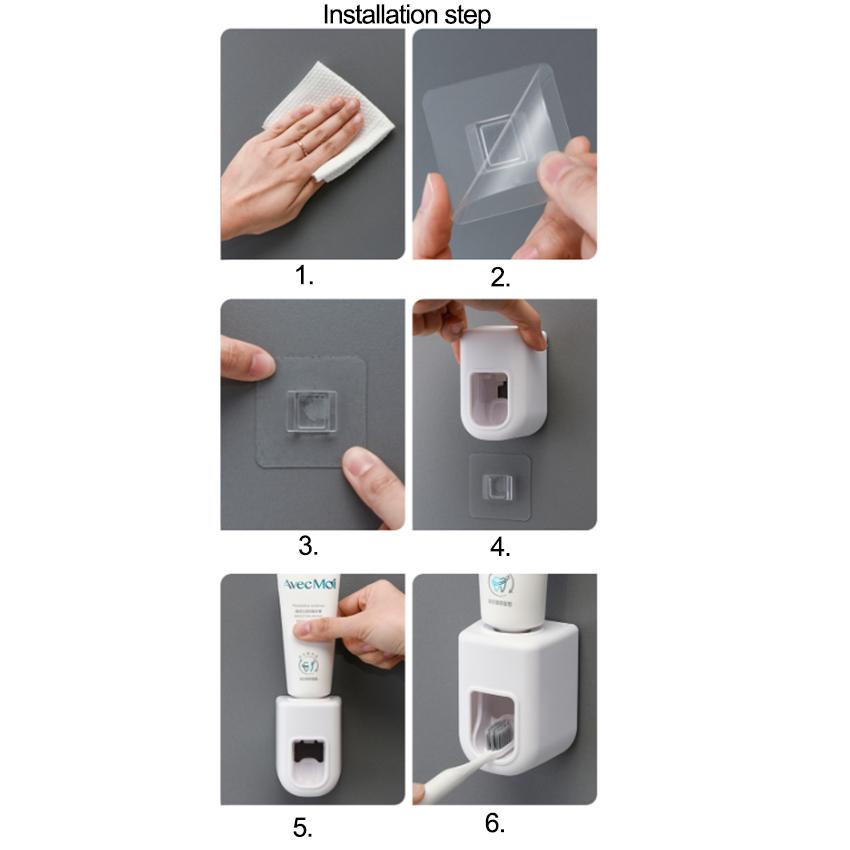 1pc/2pcs Wall Mounted Toothpaste Squeezer