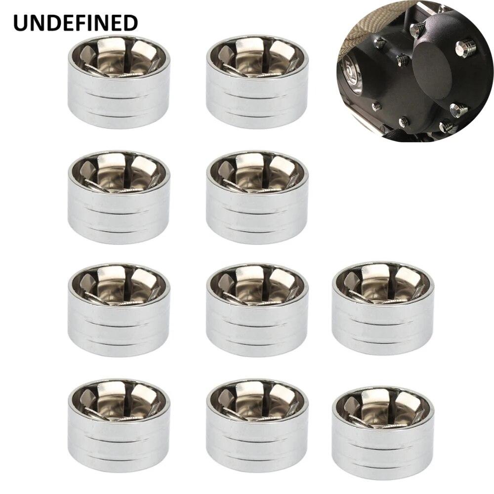Motorrad Bolzen Kopf Kappe Schrauben Topper Abdeckung CNC Aluminium Für Harley Sportster Touring Dyna Softail Twin Cam Chrom