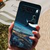 For Google Pixel 9 Pro XL Case Cool Painted Silicone TPU Soft Cover for Googe Pixel 9 9 Pro 8A Cases Black Protective Shells