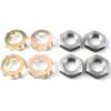 New Trailer Wheel Spindle Nut Retainer For 2 To 8K Dexter 6-190 6-191, 4 Nuts & 4 Retainers