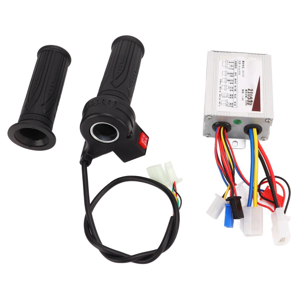 E Bike Controller 12V 500W Sensitive Color Head DC Motor Brushed Controller Three Speed Throttle Twist Grips Set