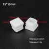 White PP Plastic Table Chair Foot Covers 15*15-100*100mm Square Pipe Plugs Protective Cover Furniture Thickenes Leg Pads