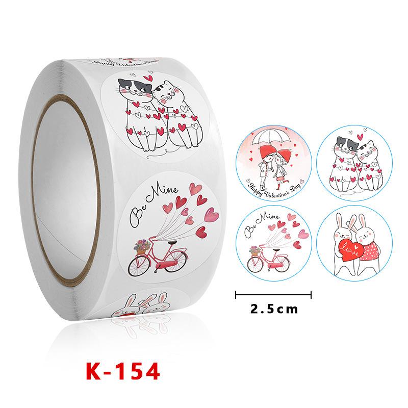 500pcs Valentine's Day Sticker I LOVE YOU Heart Shape With Heart Paper Thank You Sticker Snowflake Label Gift Box Decoratio