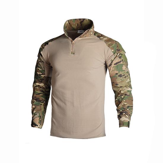 

S-3XL Камуфляжна чоловіча футболка Бойова футболка Полювання на відкритому повітрі Чоловіча футболка з довгим рукавом і налокітниками XL.