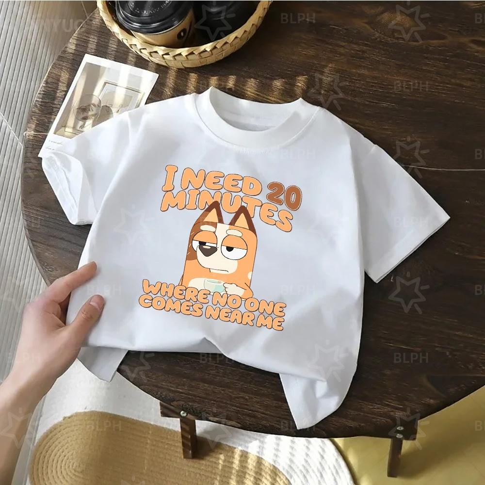 Kids Cute Honey Bluey Printed T Shirt Casual Soft Short Sleeve Tees for Boys Girls Cartoon Comfortable Summer Tops Est 2018
