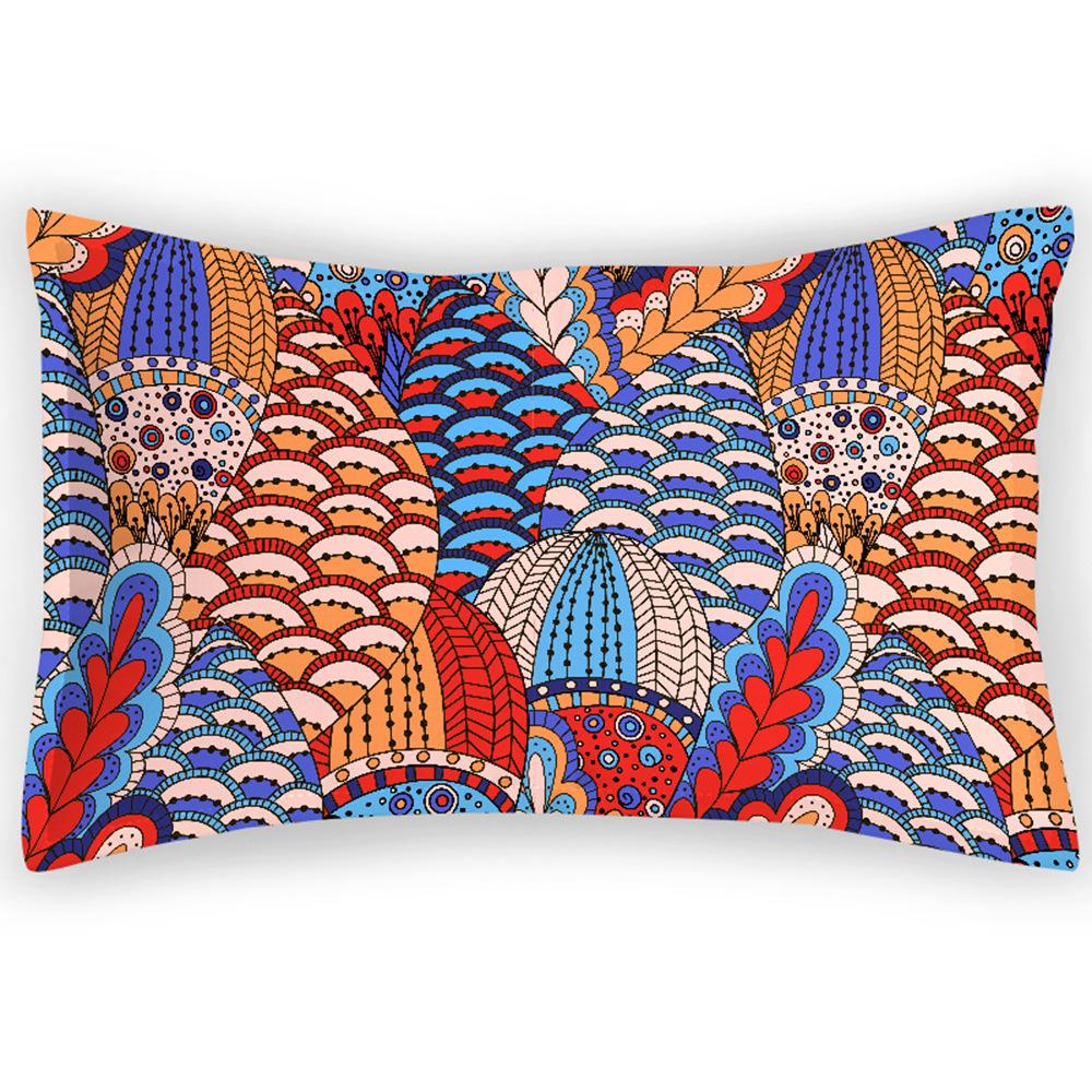 Retro Ethnic Style Flower Pillowcase Digital Printing Summer Geometric Pillowcase Single Double Four Seasons Pillowcase