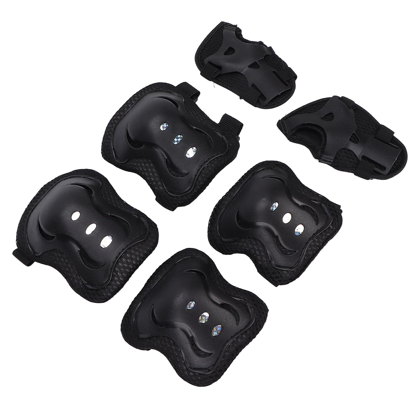 

Детская защитная экипировка, стильный дышащий детский наколенник, налокотник, защита для рук для езды на велосипеде чёрный