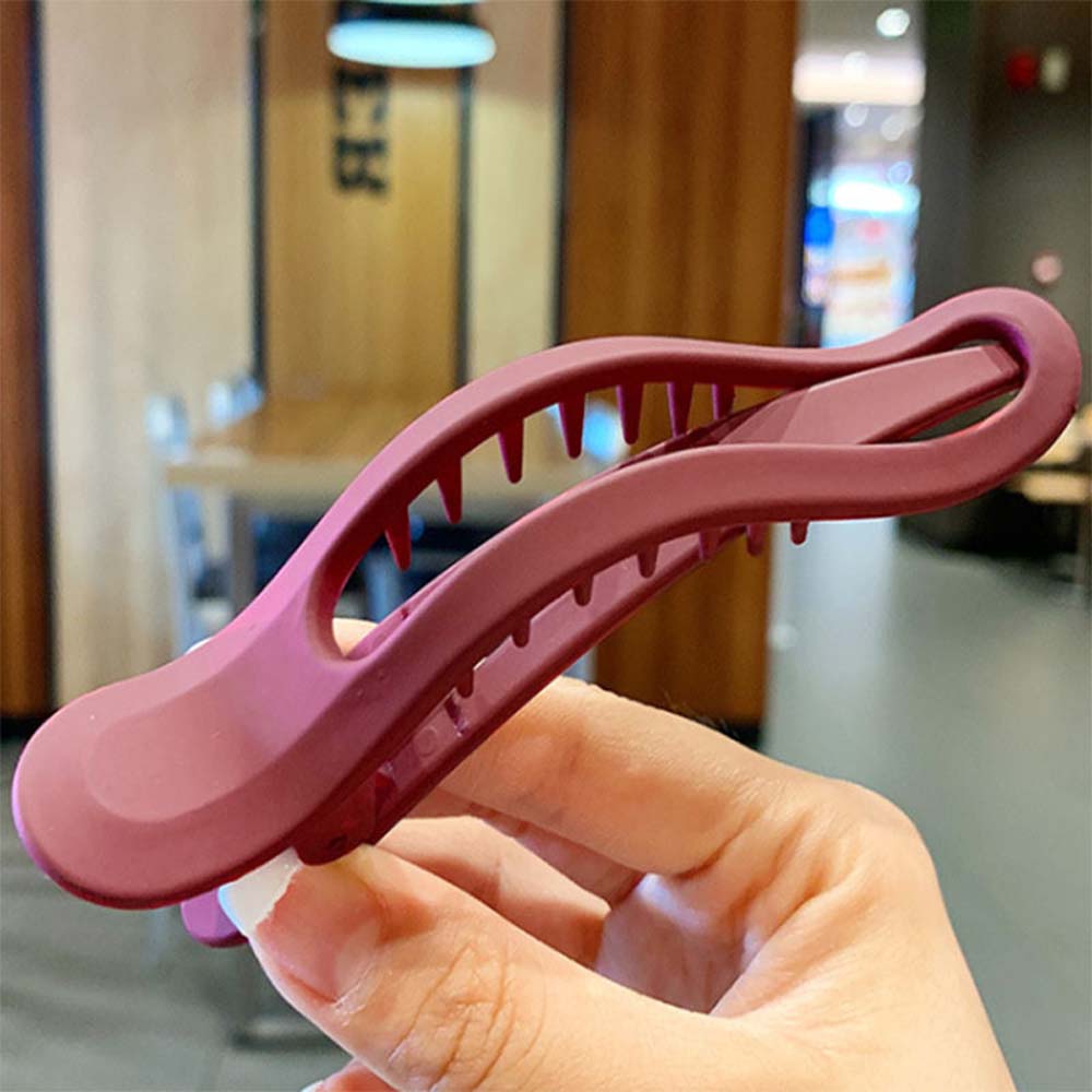 Large Wild Seamless Matte Girls Candy Color Face Wash Hairpin Hair Claw Plastic Duckbill Clip