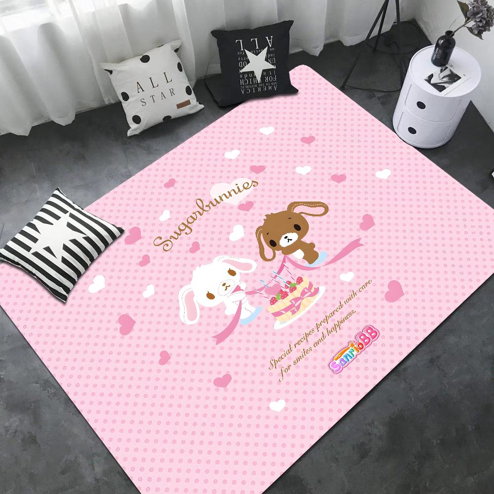 S_sugarbunnies Anime Kawaii Bathroom Mat Retro Multiple Choice Living Room Kitchen Rug Non-Slip Bedside Mats