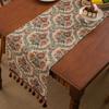 Thickened Jacquard Table Runner Flower Pattern Table Cover Elegant Tablecloth  Festival