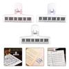 5Pcs Strong Grip Sheet Music Clip Piano Pattern Piano Score Fixed Binder Clamp  Office Use