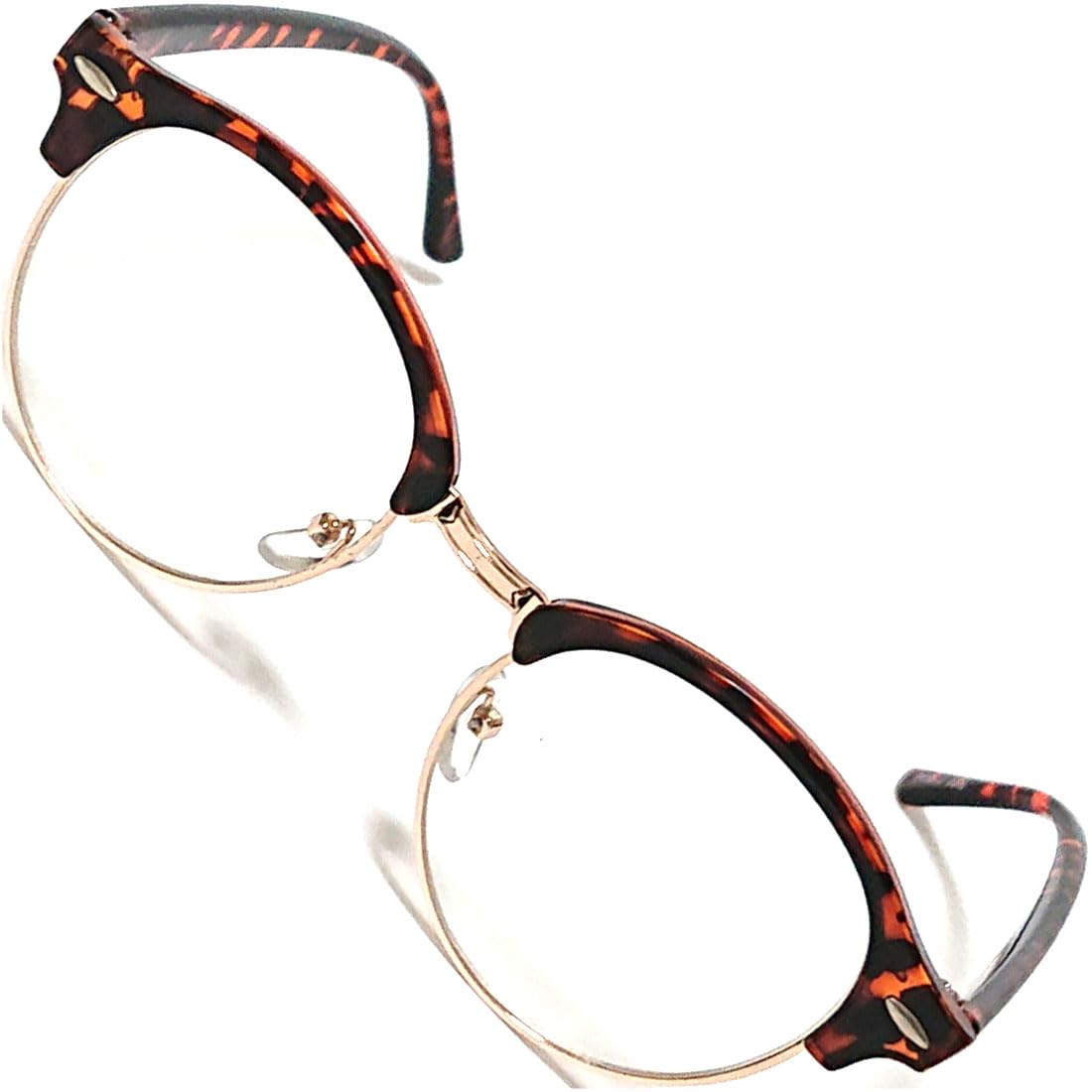 [FashionBerry] 2. Demi x Clear Fashion Glasses, Colored Lenses, Sunglasses, Clubmaster Style, Black Rim, Colored Lenses, Round, Lightweight,