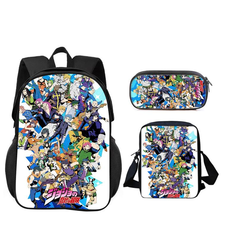 Anime Schoolbags for Boys Girls Best Gift Carry Carrier Pen Case Lethal Company 3pcs Set Daily Pack Camping Book Bags