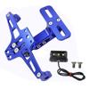 Motorcycle License Plate Mount With LED Light Adjustment License Plate Frame Set