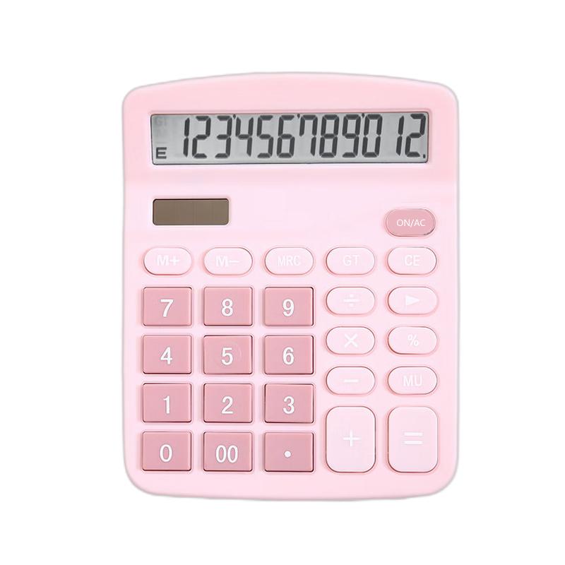 Solar Calculator with Dual Power Supply, 12 Digits, Electronic Calculator, Home, Office, School, Financial, Accounting Tools