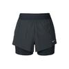 Solid Color Mid Waist Three Quarter Casual Shorts Women Shorts Black HJ5377-010