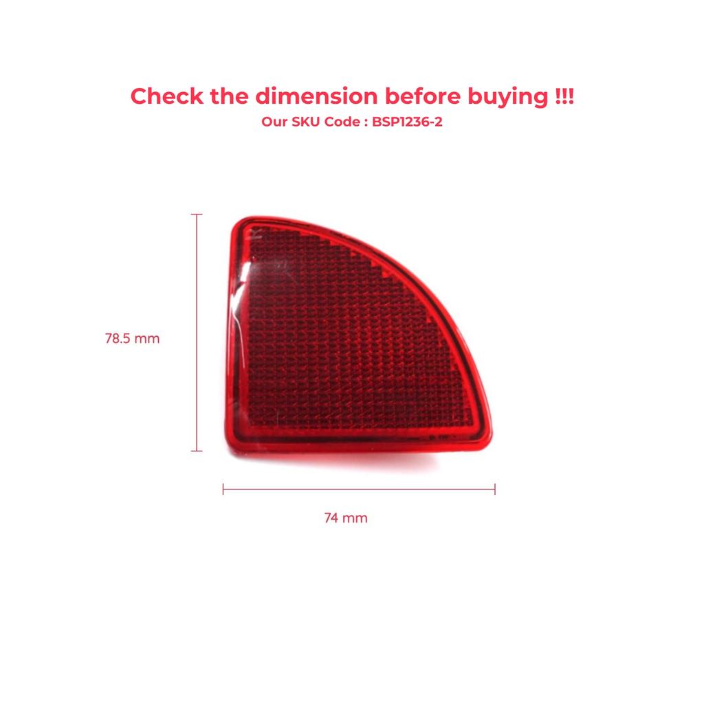 BSP1236-2 Rear Right Side Bumper Reflex Reflector for Renault Kangoo MK1 Express Nissan Kubistar X76 Dacia Logan MK1 KS MCV Van 2004-2008 7700308719