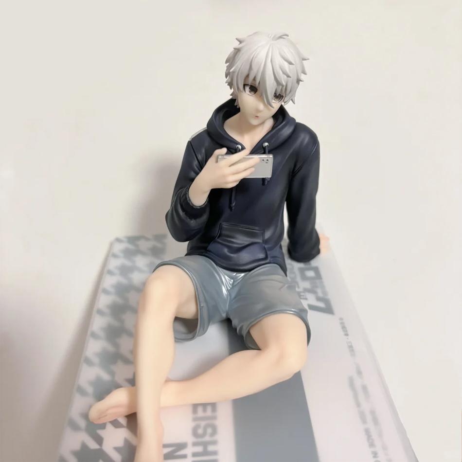 BLUE LOCK Nagi Seishiro Figurka Anime Białe Włosy Shinji Piłka Nożna Model Statua Kolekcjonerska Boże Narodzenie Prezent Dekoracje