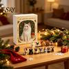 24 Days Countdown Box Christmas Advent Calendar, Day with Cat Dog To Cow Acrylic Ornaments, Festive Tree Hanging Decor, Collectible Holiday