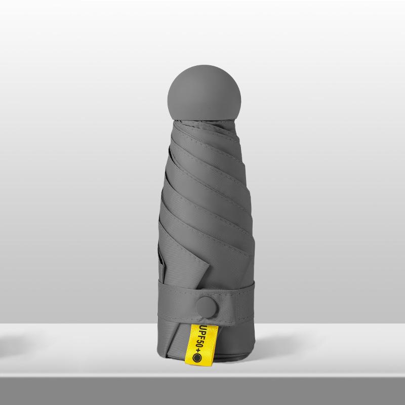 

50% Off Mini Portable Capsule Umbrella - Ladies Gift, Custom Print, Black Glue Sunshade Parasol Umbrella (no box)