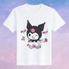 Childrens Pure Cotton Short Sleeved Japanese Cute Rabbit Cute Cute Kuromi Cartoon Printed Parentchild Tshirt Half Sleeve