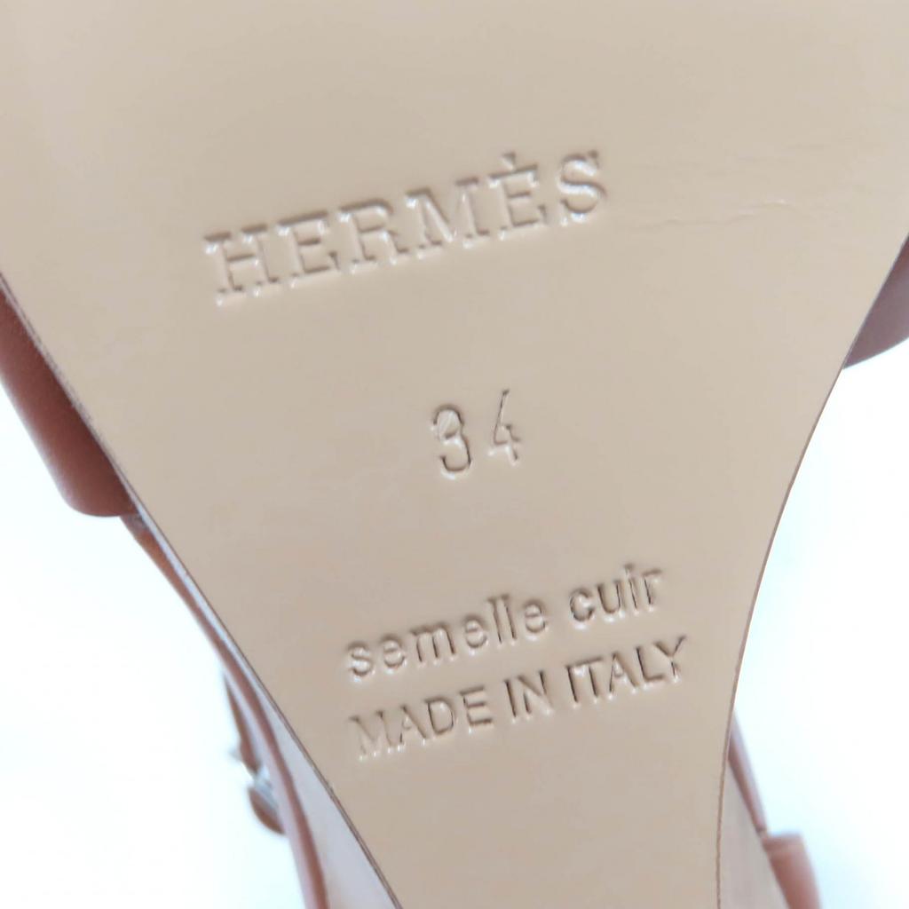 HERMES Sandals legend Ankle strap Calf leather Women 34 Used