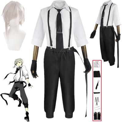 Anime Bungo Streunende Hunde Atsushi Nakajima Cosplay Kostüme Shirts Hosen Set Uniform Halloween Weihnachtsparty Kleidung