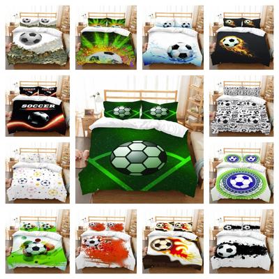 Football Printing Home Bedclothes Queen King Size Bedding Cover Suit Luxury Decorative Comforter Duvet Cover