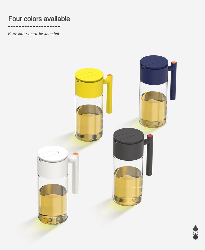 Oil Bottle Household Leak-proof Glass Soy Sauce Pot, Vinegar Oil Can Press and Spray Dual-purpose Oil Spray Pot Kitchen Cookware
